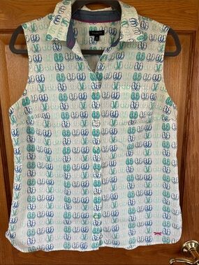 Talbots Button Front Flip Flop Shirt
